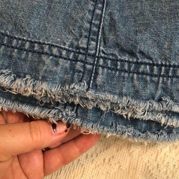 Anthropologie Pilcro and the letterpress chambray panel fringe skirt - Picture 10 of 10